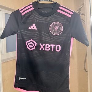 Adidas Kids Black and Pink Sports Tee